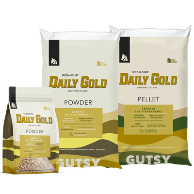 Daily Gold product family: small Powder pouch, Powder bag and Pellet bag