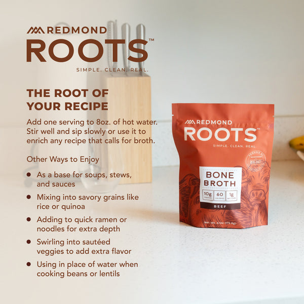 Redmond Roots Grass-Fed Beef Bone Broth