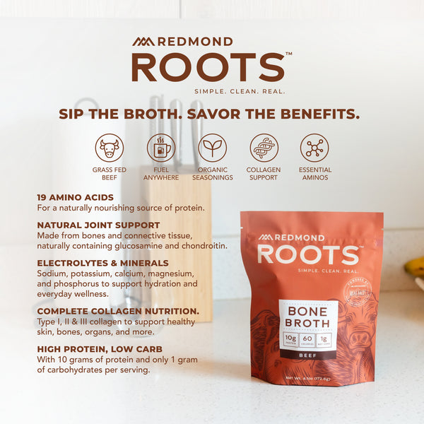 Redmond Roots Grass-Fed Beef Bone Broth