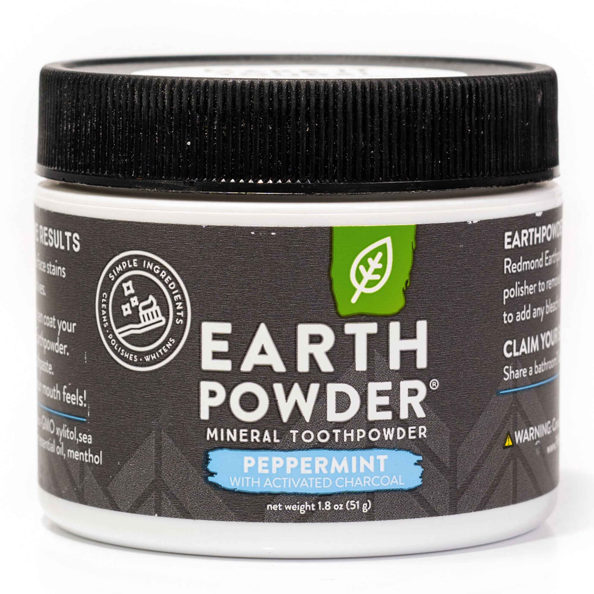 Redmona Redmond Earthpowder Mineral Toothpaste / Peppermint (with charcoal ...