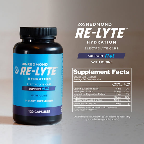 Re-Lyte Electrolyte Caps Hydration Plus With Iodine