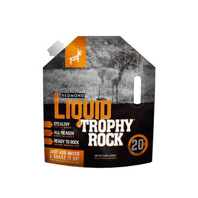 The new liquid Trophy Rock by Redmond Hunt. The perfect liquid mineral site activator.
